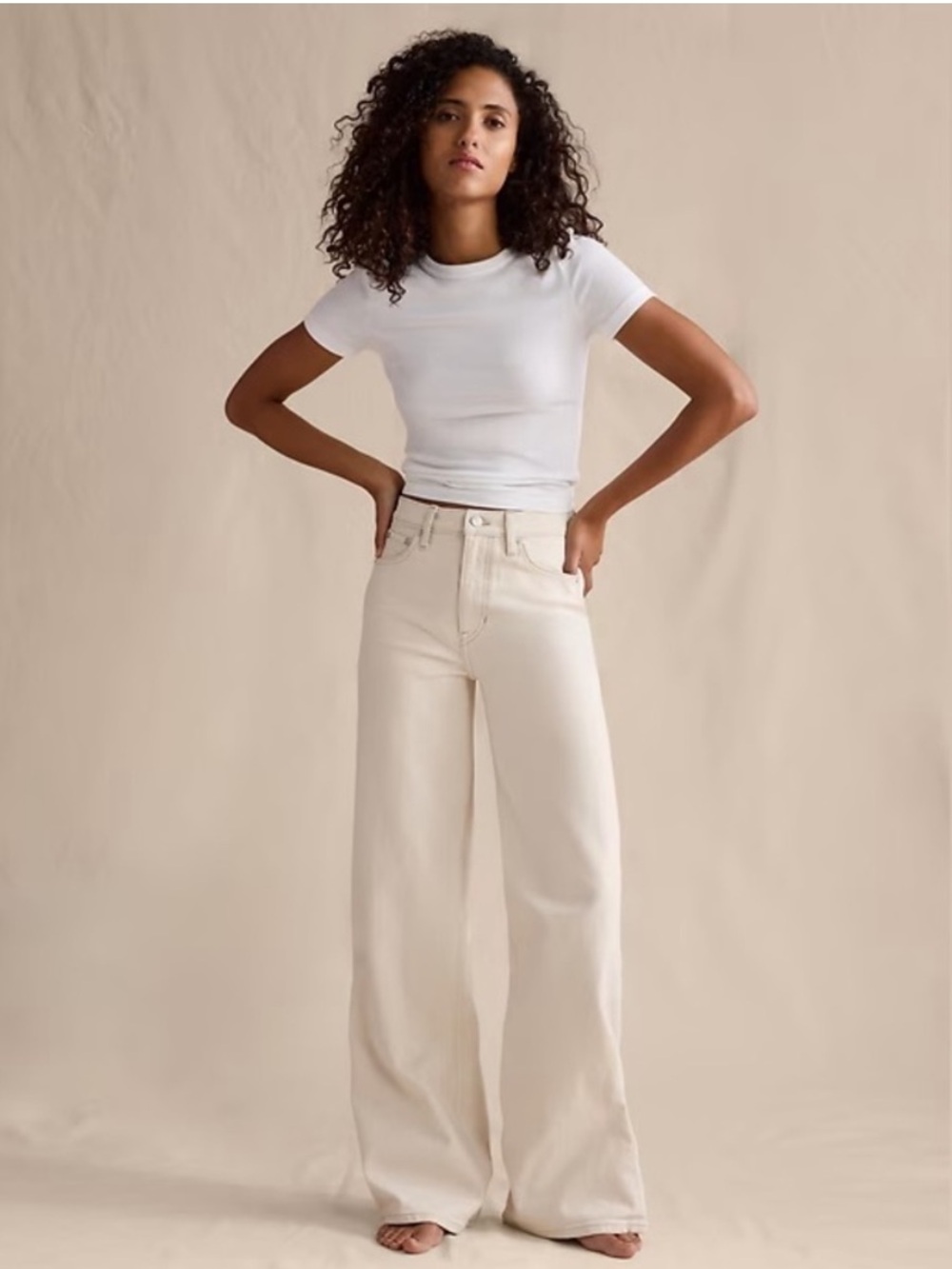Banana Republic High Rise Rigid Wide Leg Jean